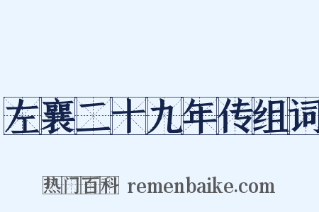 左襄二十九年传组词是什么意思的图片